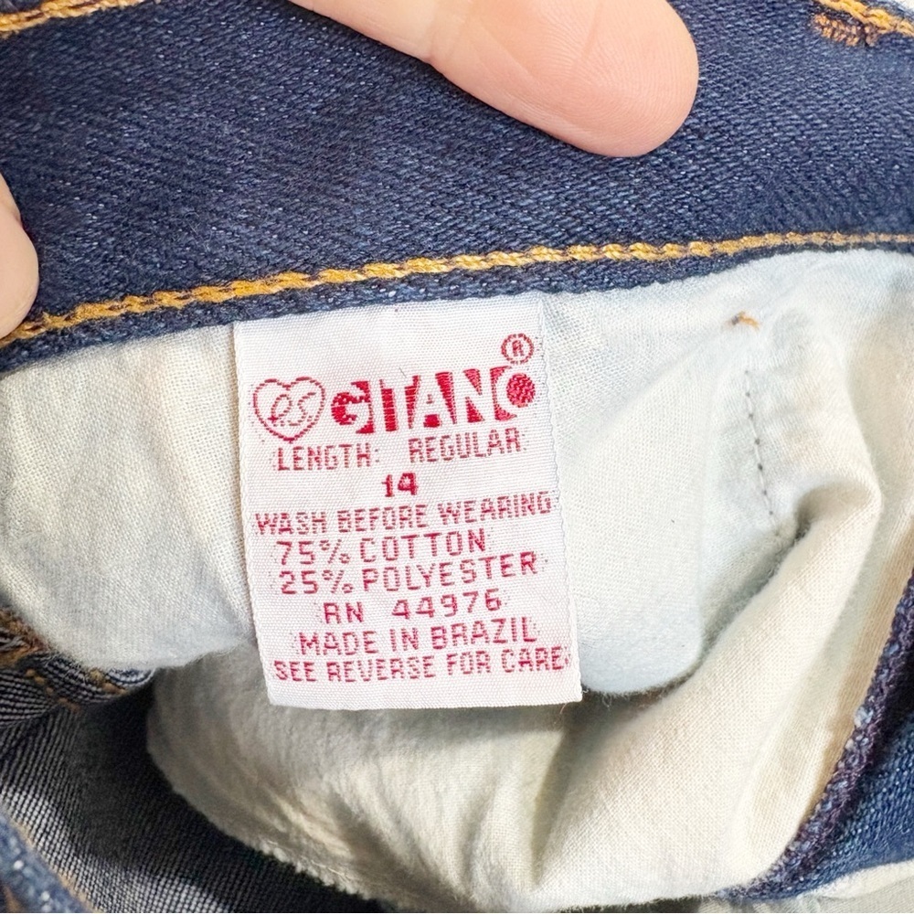 Vintage Gitano Dark Wash Jeans Size 29 Straight Leg Mom Jeans 80s 90s Retro - Picture 9 of 13